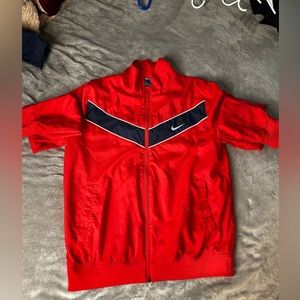 red and blue nike zip up size small